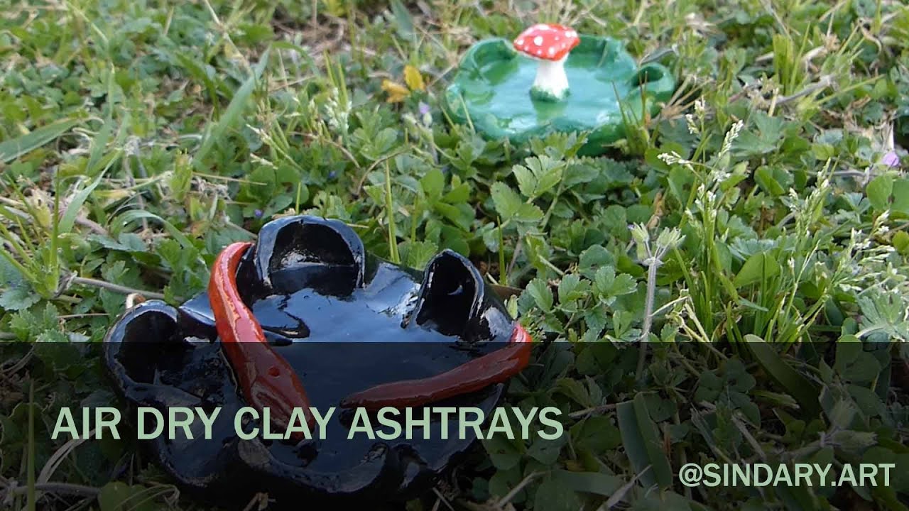 Making ashtrays with air dry clay YouTube