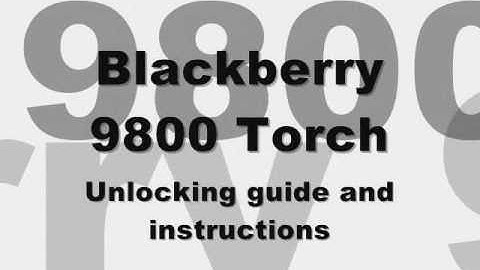 UNLOCK BLACKBERRY TORCH 9800 - How to Unlock Rogers Blackberry Torch 9800 by MEP Unlock code