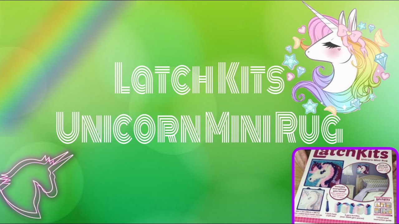 Sweet Unicorn Latch Hook Rug Kit