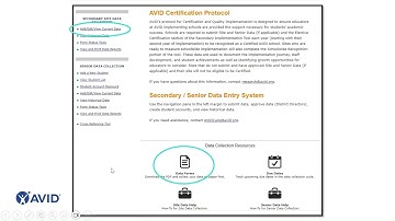2025/26 AVID Site Data Secondary Walkthrough