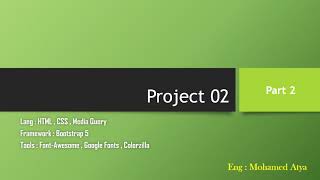 Web Project #02 Using HTML5 CSS3 Media Query Bootstrap5 #02 - Header