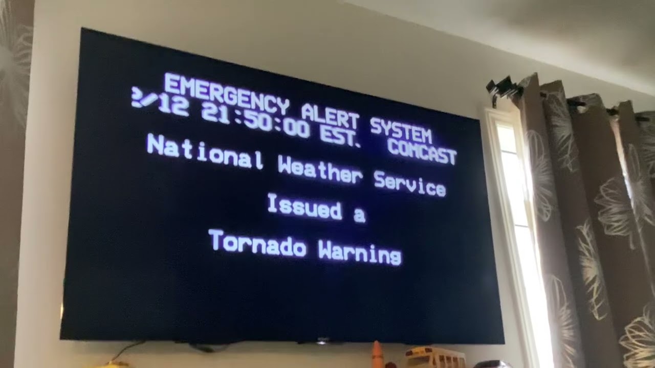 Tornado warning on my TV
