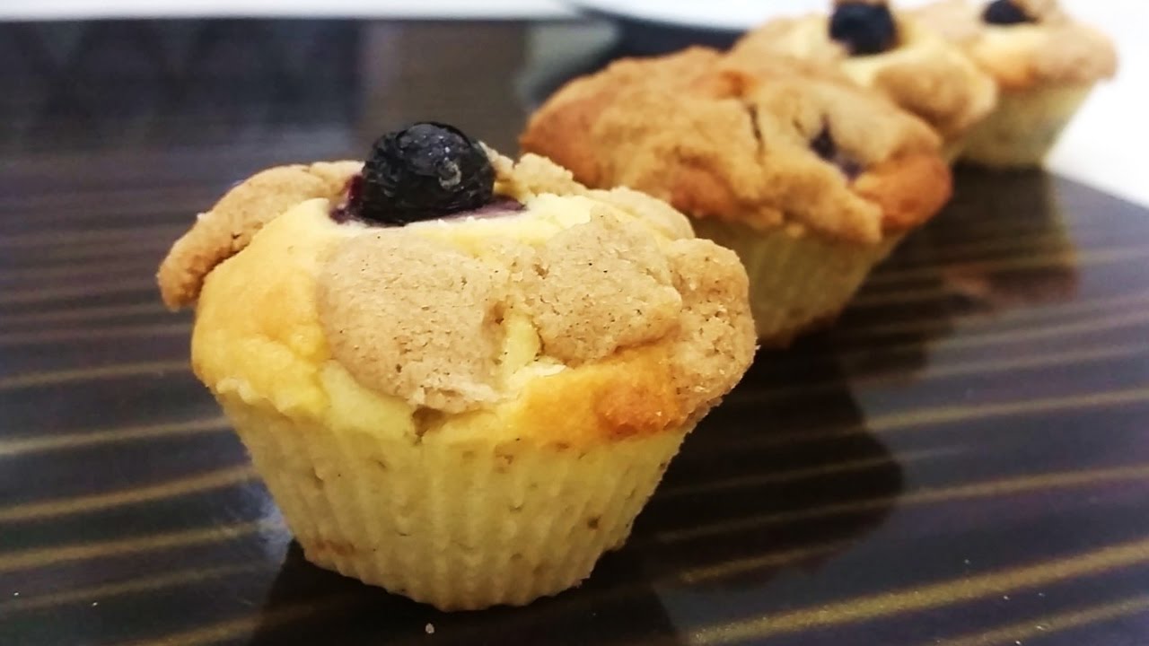 How To Make Blueberry Streusel Muffins! (Crispy Toppings) 藍莓流蘇馬芬