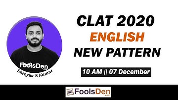 CLAT 2020 New Pattern Analysis | General English || FoolsDen