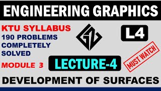 Lecture4|L2|Development of Surfaces| Engineering Graphics| KTU Syllabus |BE110/EST110| Graphicszone