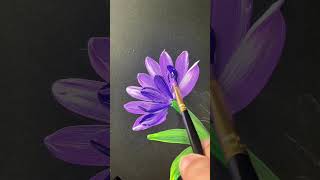 ✨Brush Stroke Painting✨ Prettiest flowers 🌺 #acrylicpainting #trending #floralart #shorts #asmr