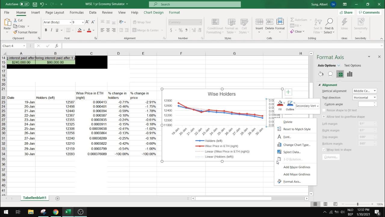 How to create linear extrapolation trendline in Excel YouTube