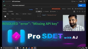 401 unauthorized RESOLVED (Error: Missing API Key)