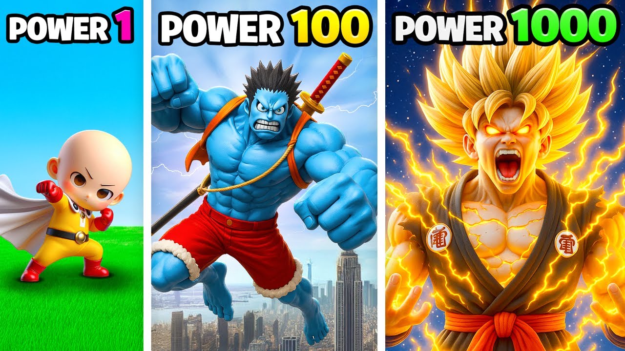 Weakest To STRONGEST ANIME In GTA 5!