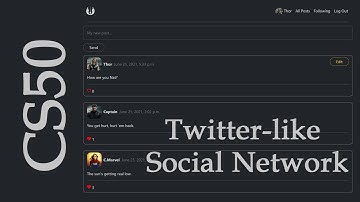 CS50 Project 4 Network - Twitter-like social network