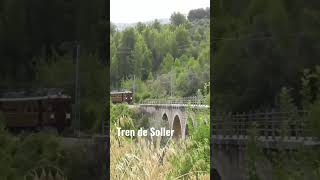 Tren de Sóller auf dem Viaduct Cinc Ponts