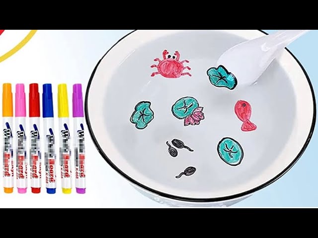 12 Color Magical Water Painting Pen for Kids, Magic Floating Ink Pen,  Floating Magic Pens with Spoon and Eraser, Erasable Doodle Watercolor Pen  Set