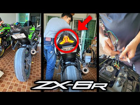 ZX6Rติดตั้งไฟท้ายแต่งไฟวิ่งต รีวิว ZX10R และ ZX25R แต่งยังไงให้เหมือนกัน