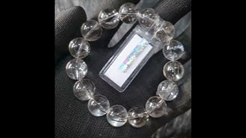 Chuỗi Vòng Tay Thạch Anh Tóc Đen Thiên Nhiên - MS: 955784 - Đường kính: khoảng 14mm.