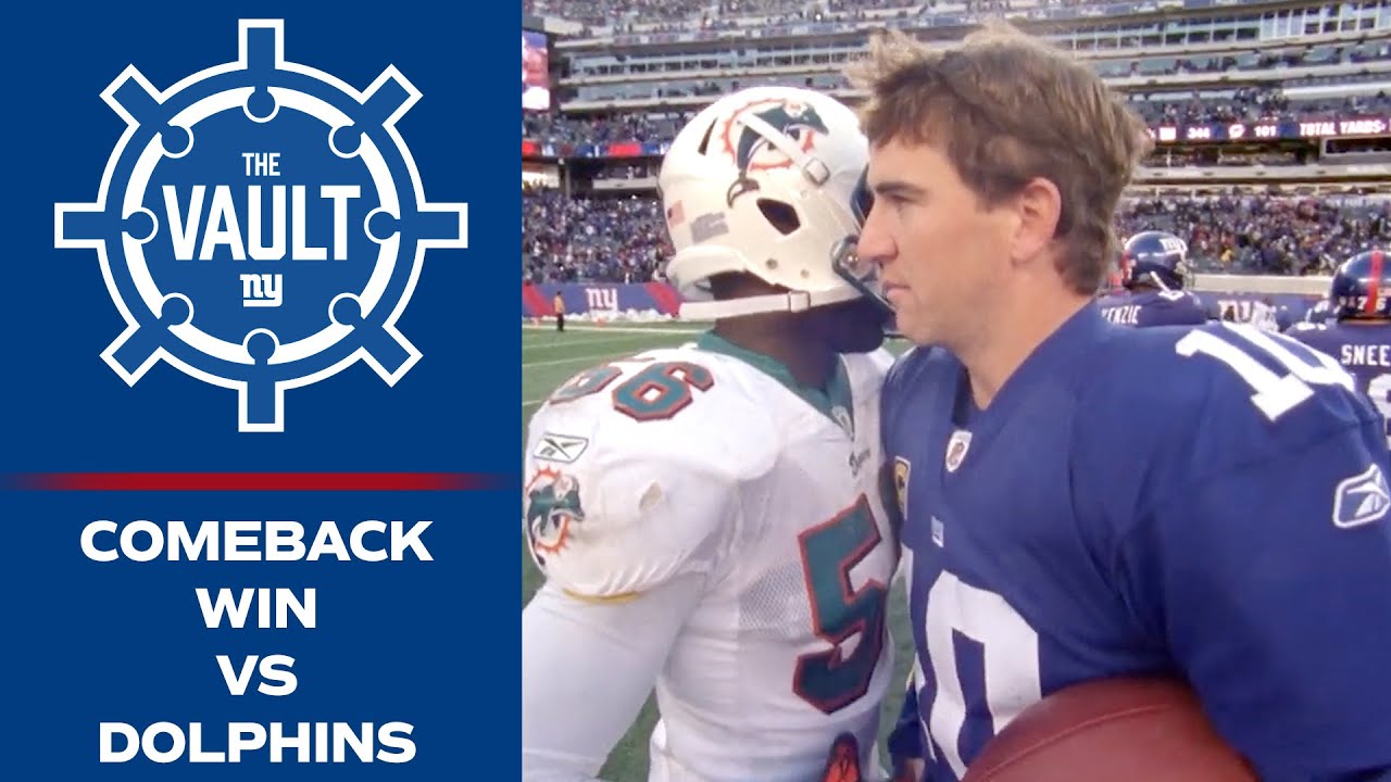 Another Comeback Win Led by Eli Manning vs. Dolphins! (2011) | New York Giants