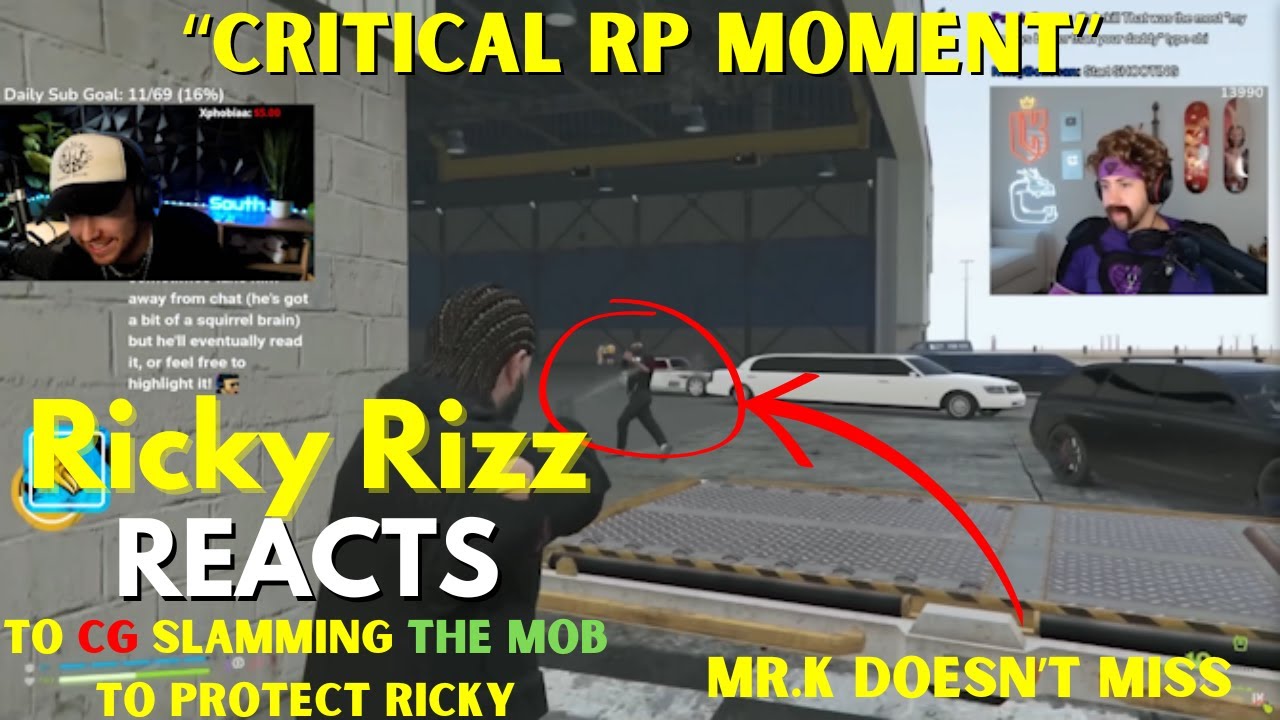 Ricky Rizz REACTS to CG SLAMS the Mob to save Ricky #gtarp | Prodigy 2. ...