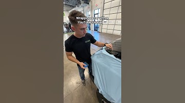 Wrapping a car with a YT Tutorial?! #cars #carwrap #carwrapping #skit #meme #shorts