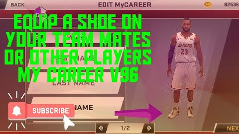 how to equip a shoe on your team mates or other players on nba 2k20 mobile v96/my career