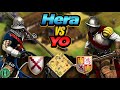 Burgundians vs spanish  1v1 arabia  vs yo  aoe2