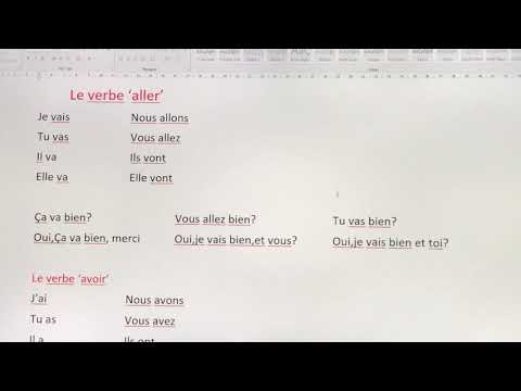#Fransızca öğreniyorum#Aller# et #Avoir#