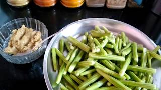 Saijan ki phali ki sukhi sabji(bhaji) , easy or tasty dry masala drumsticks,anju's world