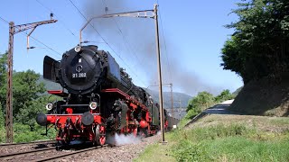 A legendary steam locomotive special trip  with 01 150 and 01 202 over the Gotthard