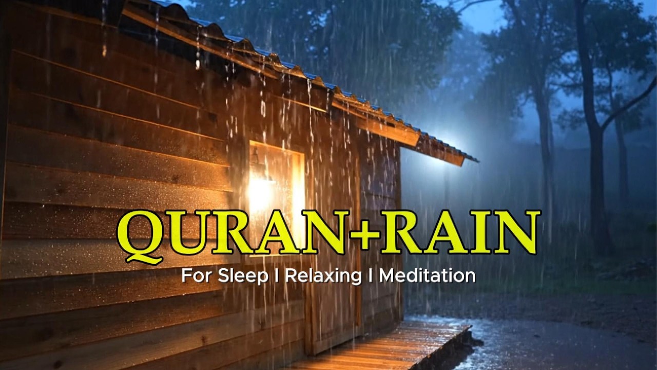 Quran to Stop Overthinking & Wash Away Anxiety | Heavy Rain & Thunder for Deep Sleep, Focus, Study