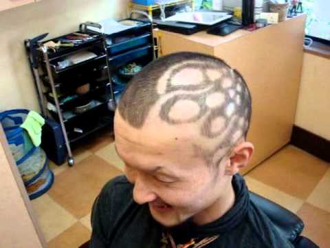 32 坊主ライン おしゃれボウズレザーアート Hairtattoo Barbershintoko Youtube