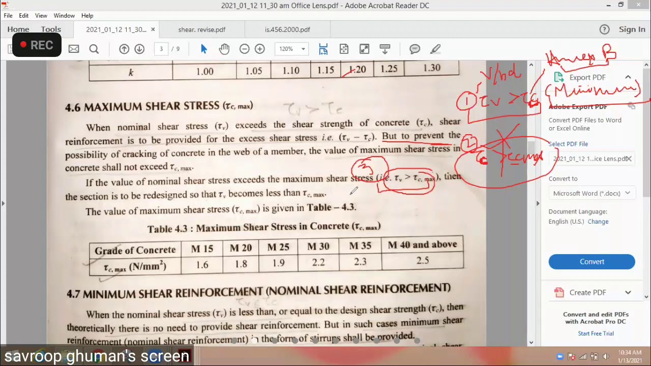 Stressed Rbt RBT CHAPTER:4 working stress method(Revision) Date:13/1/2021(1) - YouTube