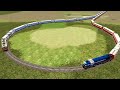 The most extreme rounded twisted railroad track  train simulator 2022  trainfun