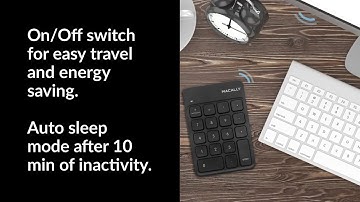 Macally RFNUMKEY Rechargeable Wireless RF Numeric Keypad for Mac/PC