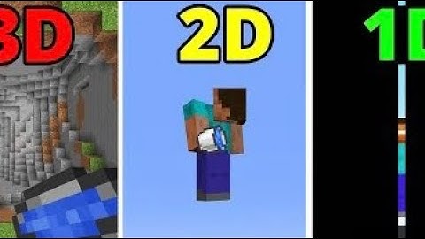 MLG water bucket in 3d vs 2d vs 1d