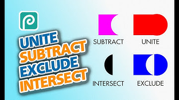 Photopea Tutorial, How to Unite, Subtract, Intersect, Exclude, Merge Vector Shape