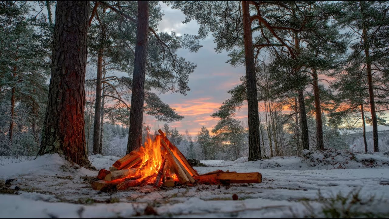 Quiet Winter Nights by the Fire | Gentle Crackling for Anxiety Relief