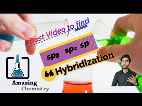 How to find Hybridization of sp3, sp2, sp type with Examples - YouTube