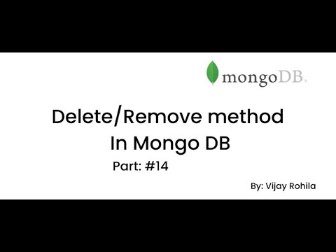How to Delete Records | Documents from Collection in MongoDB | MongoDB ...