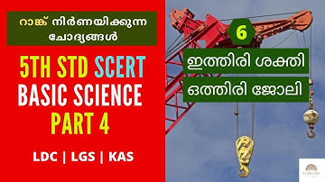 Class 5 SCERT Science Textbook CHAPTER 6  | ഇത്തിരി ശക്തി ഒത്തിരി ജോലി