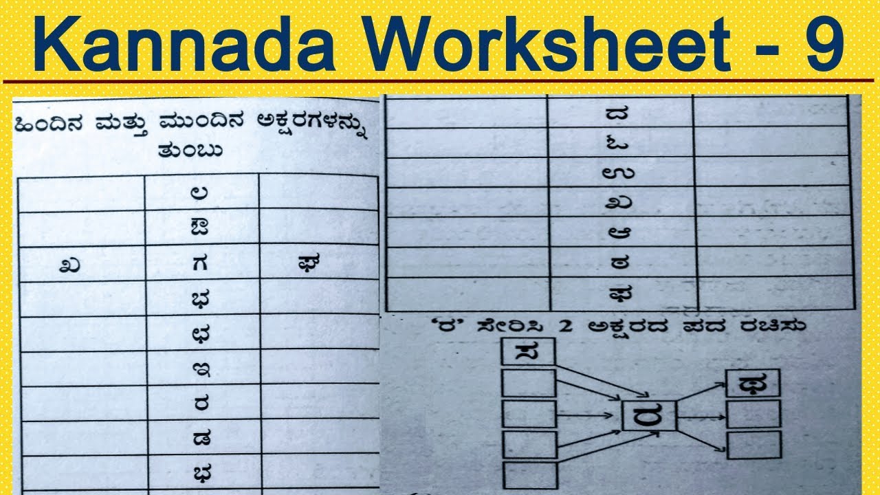 Kannada Akshara Chart Pdf