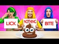 Bite, Lick or Nothing Crazy Food Challenge by Sunny Funny!