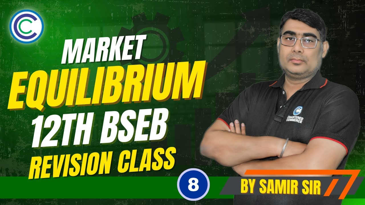 MARKET EQUILIBRIUM | Class12 Economics BSEB 2026| Revision By Samir Sir |Chartered Commerce