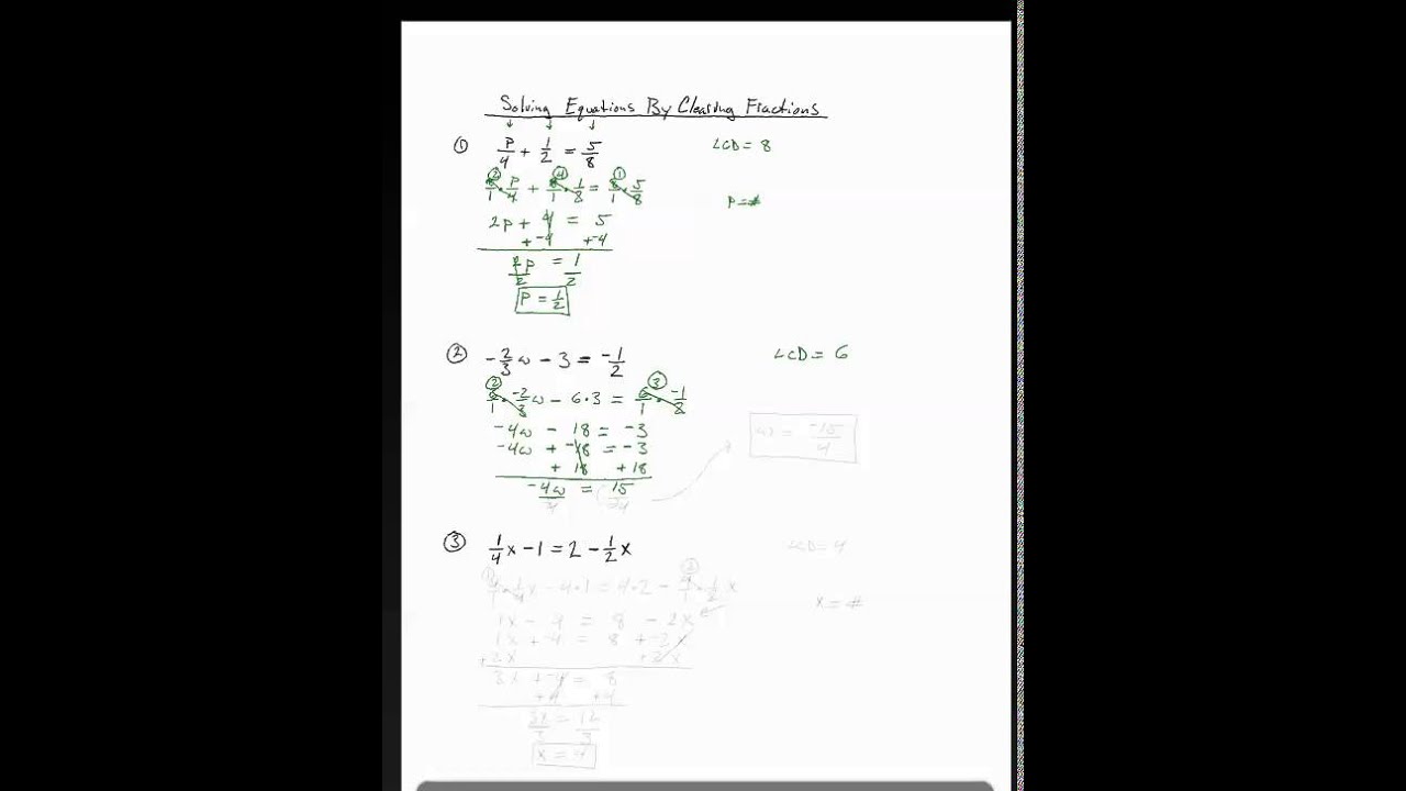 34 Solving Equations By Clearing Fractions YouTube 34-solving-equations-by-clearing-fractions-youtube