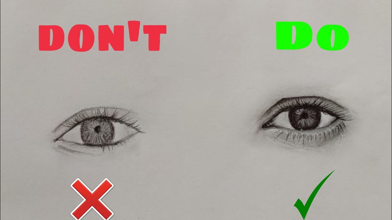 How to draw a hyper realistic eye [ Do's and Don'ts ] II Step by Step ...