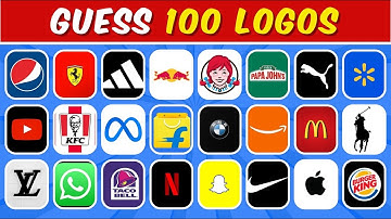 Guess the Logo in 3 Seconds | 100 Famous Logos | Logo Quiz 2025