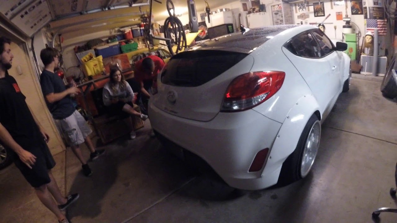 Widebody Veloster Gets Chassis Mount Wing YouTube