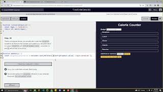 JavaScript Calorie Counter Project: Form Validation, Dynamic Updates | Steps 37 - 44  | FreeCodeCamp
