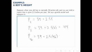 Growth Models Example: A Boy's Height