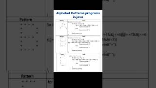 New alphabet pattern in java programming #codeflow #codeadventure#pythonprogramming#code#programming