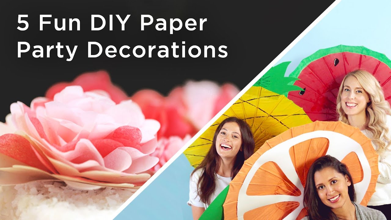 5 Fun DIY Paper Party Decorations YouTube