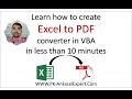 Automation: Excel to PDF Converter in VBA || File System Object Method || Convert Multiple files