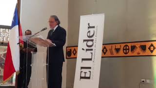 San Antonio Discurso del director de Diario El Lider en ceremonia de aniversario